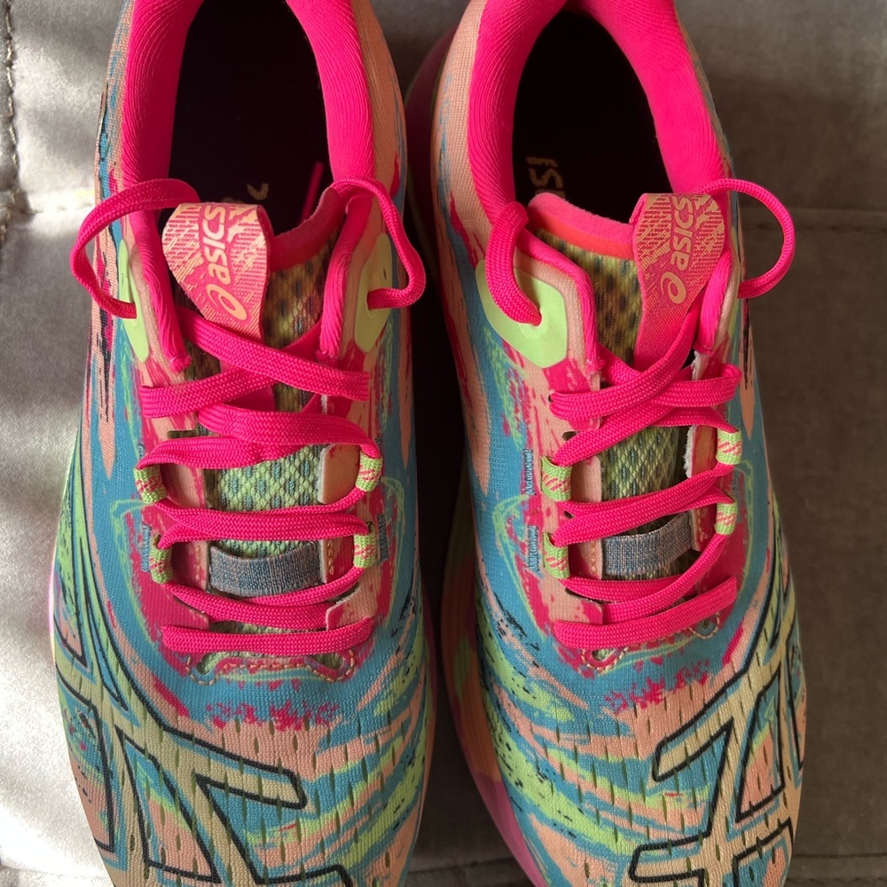 Asics Vibrant Pink and Blue Sneakers